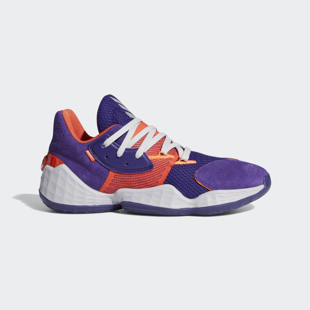 Adidas Men's Harden Vol. 4 Su Casa Basketball Shoes Purple/Orange/Grey Ireland FW7495